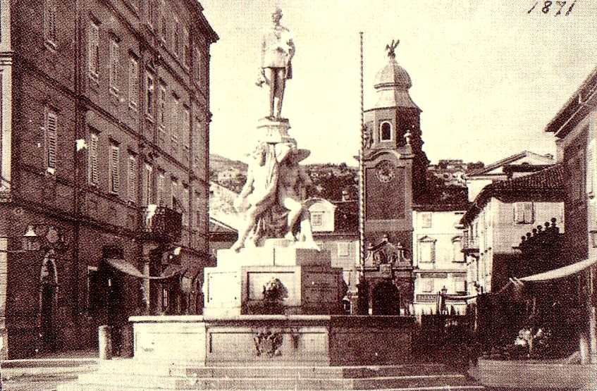 Fontana s kipom Cara i Kralja Franje Josipa I, 1852, raskršće Via Del Molo i Via Del Lido 1871